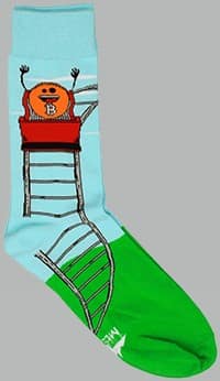 Bitcoin rollercoaster sock from MtSocks