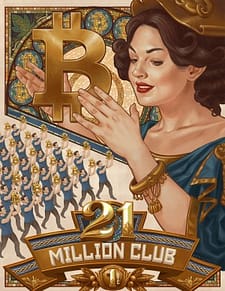 Cryptoart sold out edition 21 million club